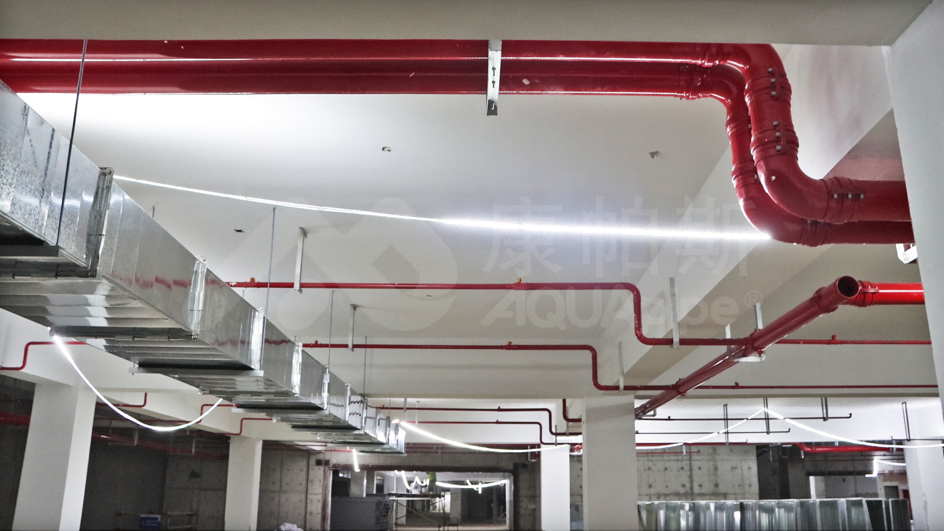 卡压式碳钢消防管道项目案例_康帕斯